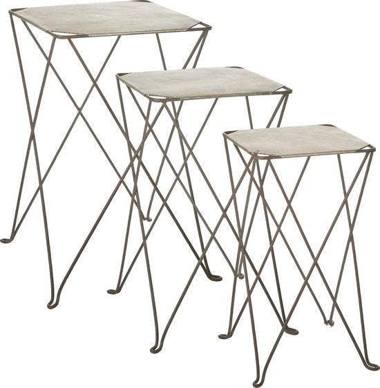 2dekans | Mica Decorations Afra Plantentafel - Set van 3 -, Huis en Inrichting, Woonaccessoires | Overige, Ophalen of Verzenden