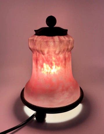 Schneider – Art Deco Lamp / Night Light – Thick Mauve