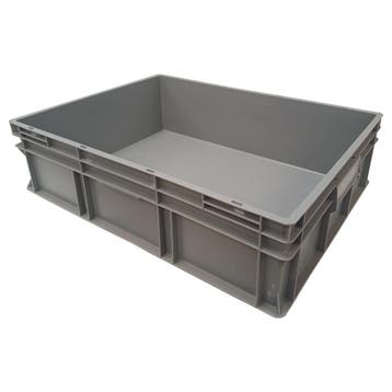 Stapelbak 800x600x220 mm euronorm gesloten bodem grijs, Doe-het-zelf en Bouw, Ophalen of Verzenden, Nieuw