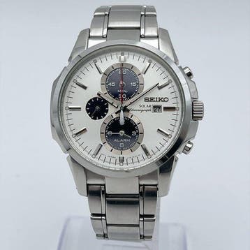 Seiko - Solar Alarm Chronograph - Zonder minimumprijs -