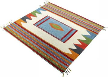 Handgeweven Designer Kelim - Modern - Nieuw - Kelim - 107 cm, Huis en Inrichting, Nieuw