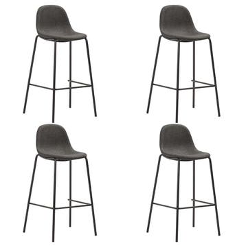 vidaXL Barstoelen 4 st stof donkergrijs, Huis en Inrichting, Barkrukken, Verzenden, Nieuw
