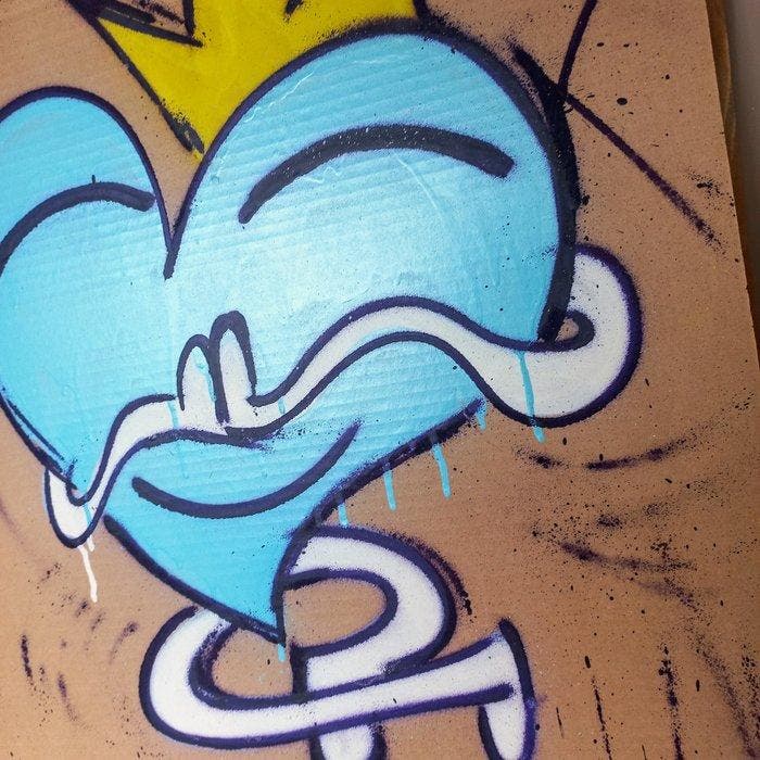 M.Koeur - Koeur de carton - MeditaKoeur, Antiek en Kunst, Kunst | Schilderijen | Modern