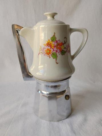 Caffettiera Vintage Lory-Express 3 Tazze in Alluminio e