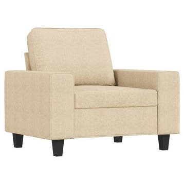 Fauteuil creme moderne : -56% jusqua epuisement !, Maison & Meubles, Verzenden, Modern