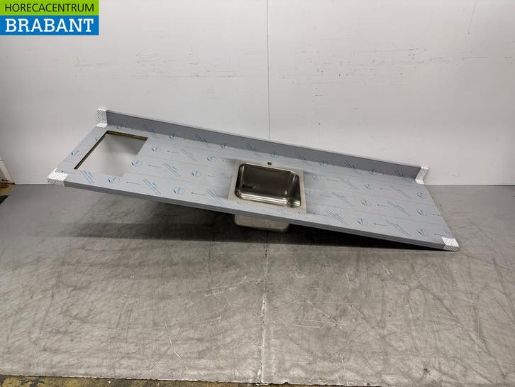 Plan de travail en acier inoxydable avec évier 232 x 70 cm, Articles professionnels, Horeca | Autre, Envoi