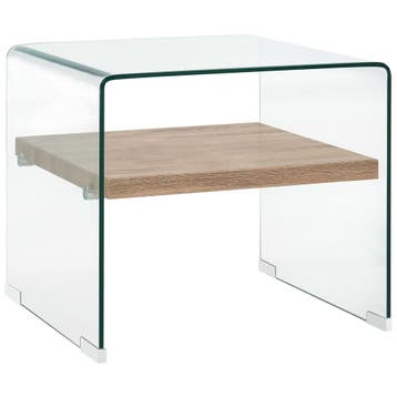 vidaXL Salontafel 50x50x45 cm gehard glas transparant, Huis en Inrichting, Tafels | Salontafels, Verzenden, Nieuw