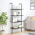 vidaXL Ladderrek met 4 schappen 64x35x152,5 cm zwart, Verzenden