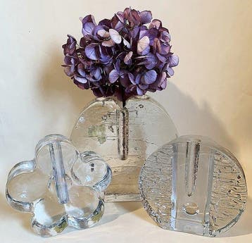 Walther Glas e.a. - Vaas (3) - persglas - Solifleur vaasjes