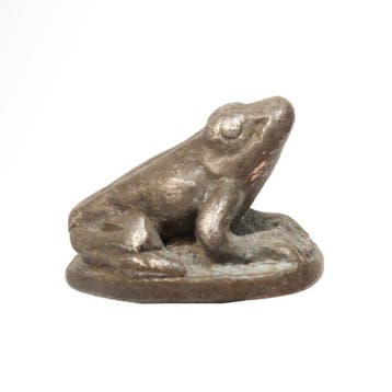 Oud-Egyptisch Zilver Replica kikkerkraal-amulet