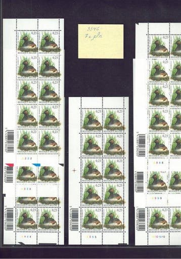 België 2006 - Geoorde Fuut in 7 velletjes van 10 met 7, Postzegels en Munten, Gestempeld