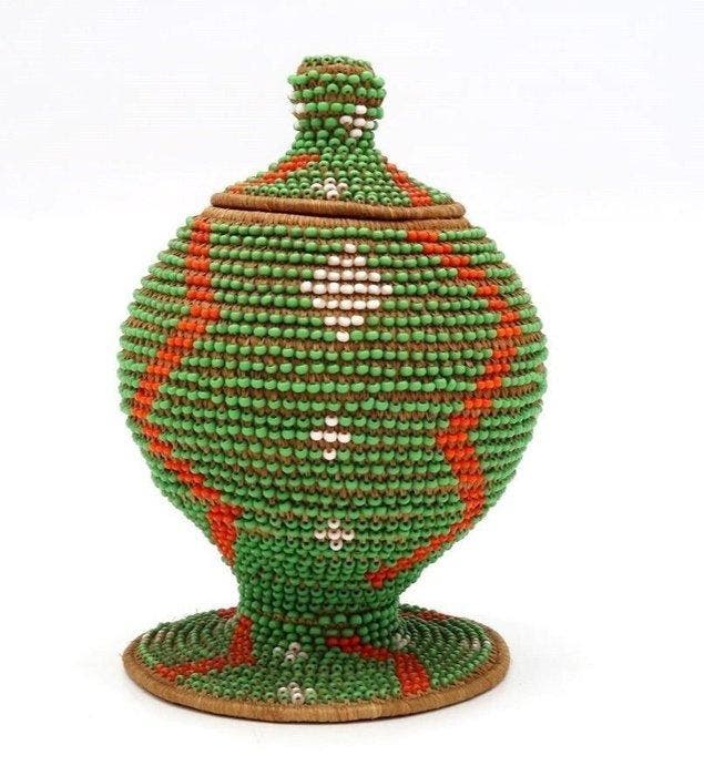 Rare African basket of the Tutsi - Rwanda. (Zonder, Antiquités & Art, Art | Art non-occidental