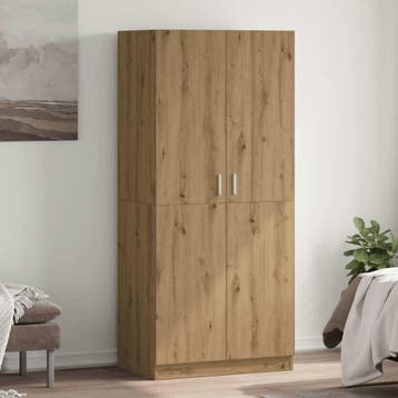 vidaXL Kledingkast 80x52x180 cm bewerkt hout artisanaal, Verzenden