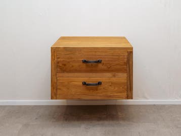 Zwevend badkamermeubel 80x45x50cm - Naturel, Nieuw, Minder dan 100 cm, Wastafelkast, 25 tot 50 cm