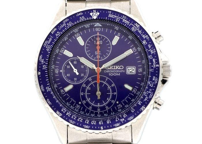 Seiko - Flightmaster Pilot Slide Rule Chronograph - Zonder, Bijoux, Sacs & Beauté, Montres | Anciennes | Antiquités