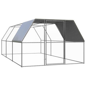 vidaXL Kippenhok 3x6x2 m gegalvaniseerd staal, Verzenden