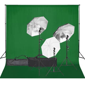 vidaXL Fotostudioset met verlichtingsset en achtergrond, Audio, Tv en Foto, Fotografie | Fotostudio en Toebehoren, Verzenden, Nieuw