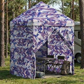 vidaXL Pop-up Gazebo met 4 Zijwanden 2 x 2 m Blauw, Verzenden