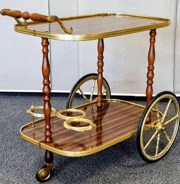 Serveerwagen - Hout - Oud en beproefd, Antiek en Kunst