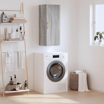 vidaXL Bovenkast 34,5x34x90 cm grijs sonoma eikenkleurig, Verzenden, Nieuw