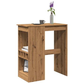vidaXL Bartafel met rekken 90x47,5x103,5 cm hout artisanaal, Verzenden