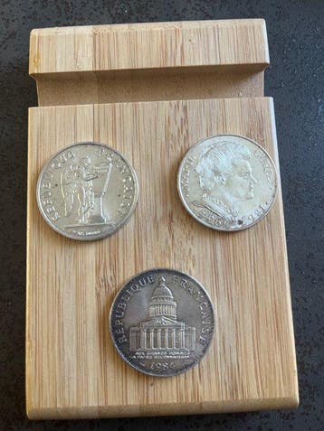Frankrijk. 100 Francs 1984/1989 (lot de 3 monnaies en