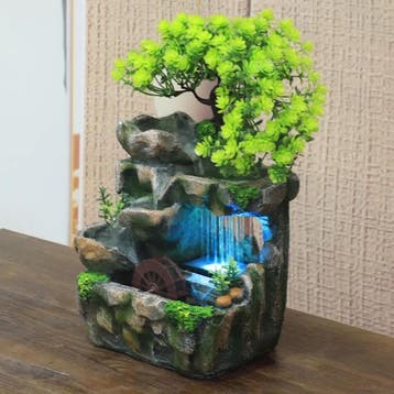 Sier Waterval Zen Garden Watermolen - Bonsai Boom Feng Shui, Verzenden, Nieuw