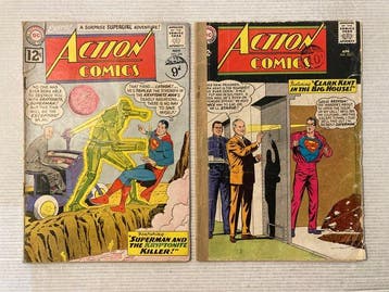 Action Comics (1938) 4 comics in range # 294 to 326! Silver