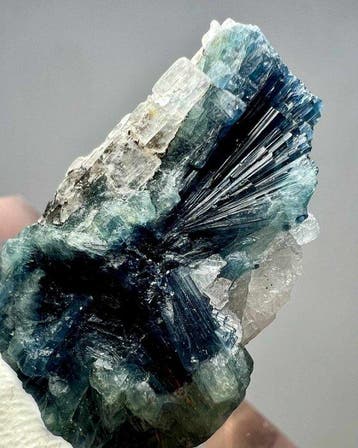 Tourmaline) Kristalcluster - Hoogte: 31 mm - Breedte: 26 mm-