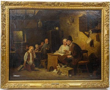 Jean-Baptiste Madou (1796-1877), Navolger van - A Lesson, Antiek en Kunst