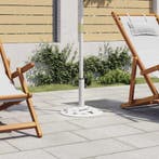 vidaXL Parasolvoet 9 kg 40 cm gietijzer wit, Verzenden