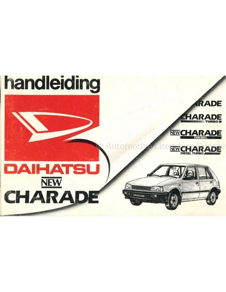 1985 DAIHATSU CHARADE INSTRUCTIEBOEKJE NEDERLANDS, Autos : Divers, Modes d'emploi & Notices d'utilisation