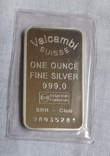 1 Troy Ounce - Argent .999 - Valcambi, Switzerland (Sans, Timbres & Monnaies, Métaux nobles & Lingots