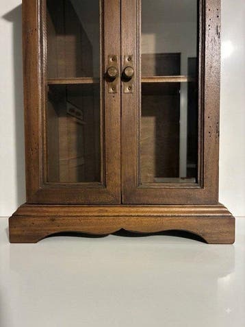 Vitrinekast - Hout, Glas, Messing