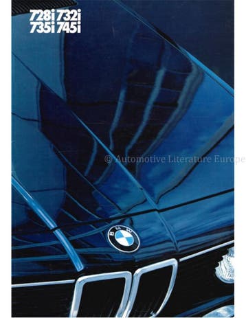 1982 BMW 7 SERIE BROCHURE NEDERLANDS