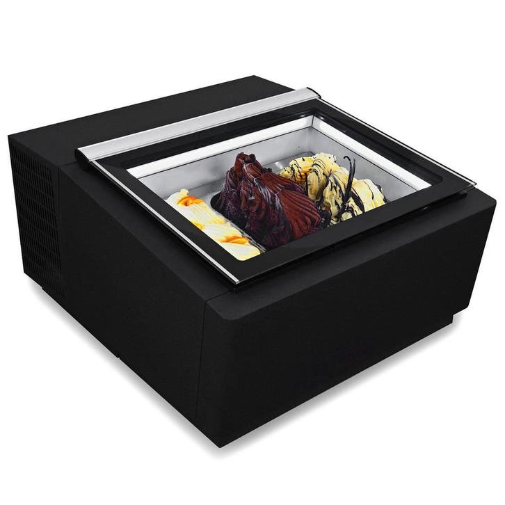 Schepijsvitrine | Zwart | 3x 5L | -16°C/-18°C | Statisch |, Articles professionnels, Horeca | Équipement de cuisine, Envoi