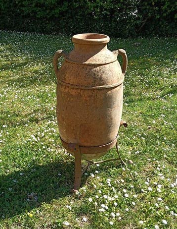 Vase - Faïence, Fer - Orcio/jarre en terre cuite résistante
