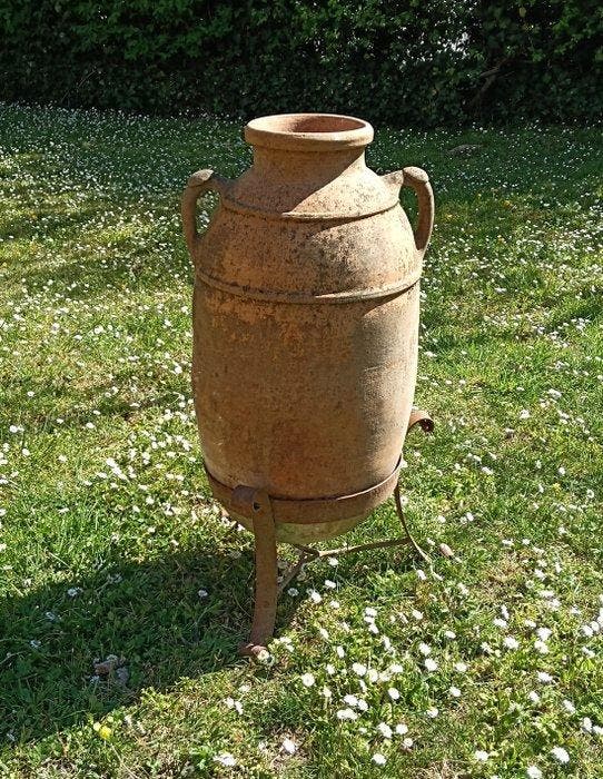 Vase - Faïence, Fer - Orcio/jarre en terre cuite résistante, Antiquités & Art, Curiosités & Brocante
