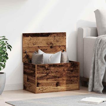 vidaXL Opslagdoos Oud Hout 60 x 35 x 35 cm Bewerkt hout, Verzenden