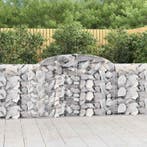 vidaXL Schanskorven 8 st gewelfd 300x30x100/120 cm ijzer, Verzenden, Nieuw