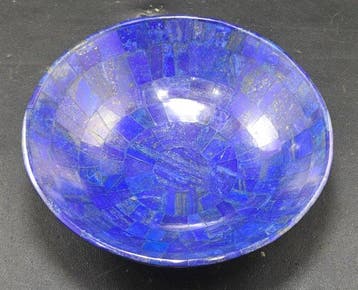 Pierre naturelle de lapis-lazuli Bol de méditation - Hauteur