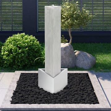 vidaXL Tuinfontein 37,7x32,6x110 cm roestvrij staal, Tuin en Terras, Verzenden, Nieuw