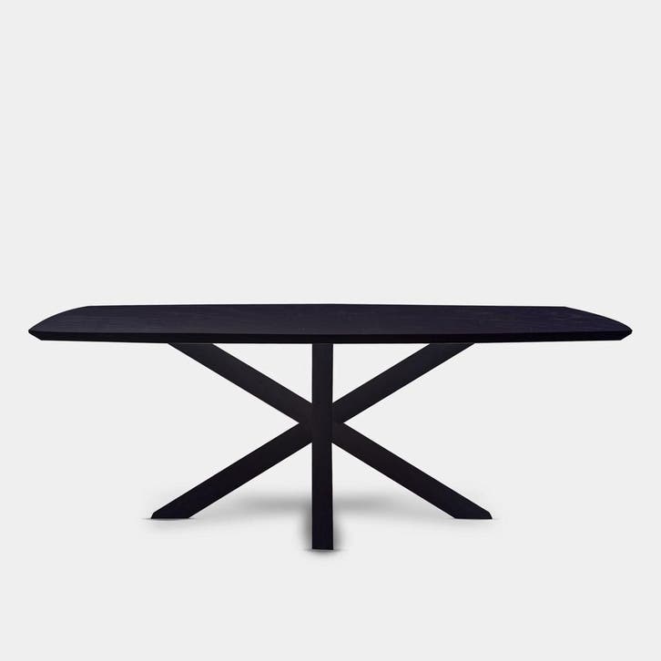 Tafel Deens Ovaal eikenhout  Matrix hout  200x100, Huis en Inrichting, Tafels | Eettafels