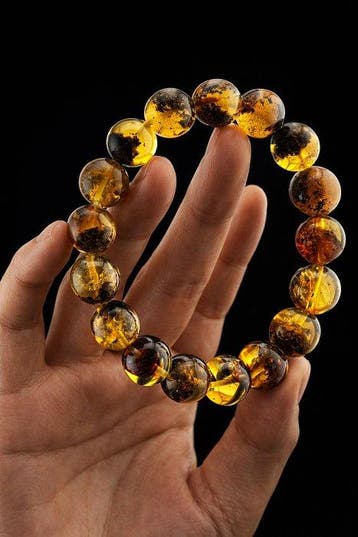 Ambre - Premium Baltic Amber Bracelet – Deep Cognac Contrast