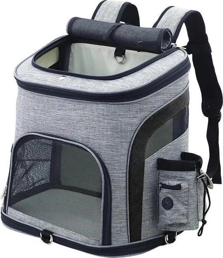 Hondentas Rugzak L - Draagtas Katten tot 8 kg - Grijs - 40 x, Collections, Collections Autre, Envoi