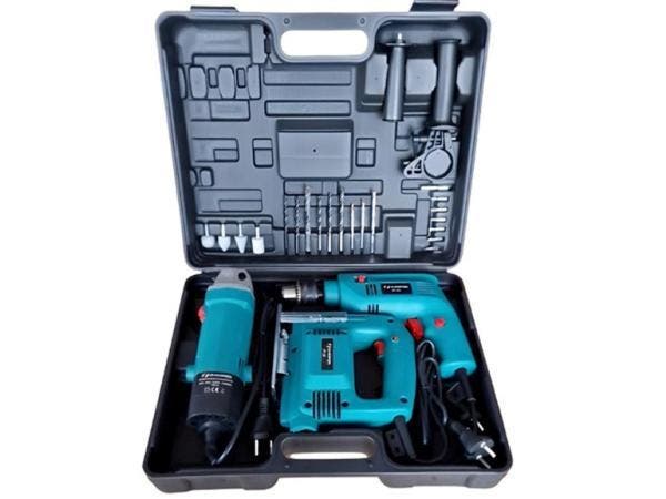 Veiling - Gereedschap set Boormachine + Decoupeerzaag + Haak, Doe-het-zelf en Bouw, Gereedschap | Boormachines, Nieuw