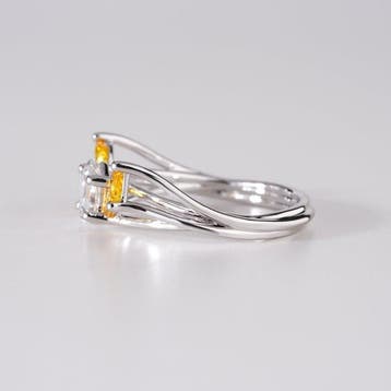 Zonder minimumprijs - Ring - 14 karaat Witgoud - 1.43ct. tw., Nieuw
