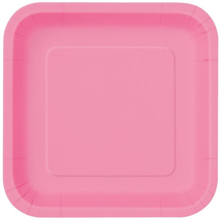 Roze Borden Vierkant 17,5cm 16st, Hobby & Loisirs créatifs, Articles de fête, Envoi