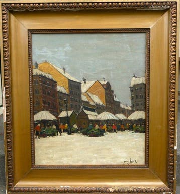 Rudolf Czakó (XIX-XX) - Bustling market square
