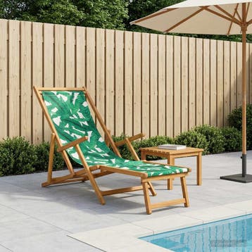 vidaXL Opvouwbare zonnebed 3 Positie Massief Eucalyptus Hout, Verzenden, Nieuw